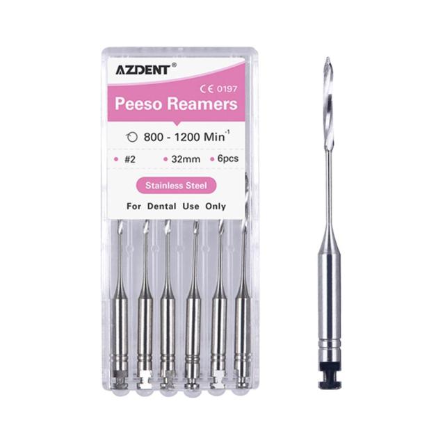 AZDENT Dental Endodontic Drill Gates Glidden Peeso Reamers Rotary Paste Carriers 32mm/25mm Engine Use Stainless Steel Endo Files