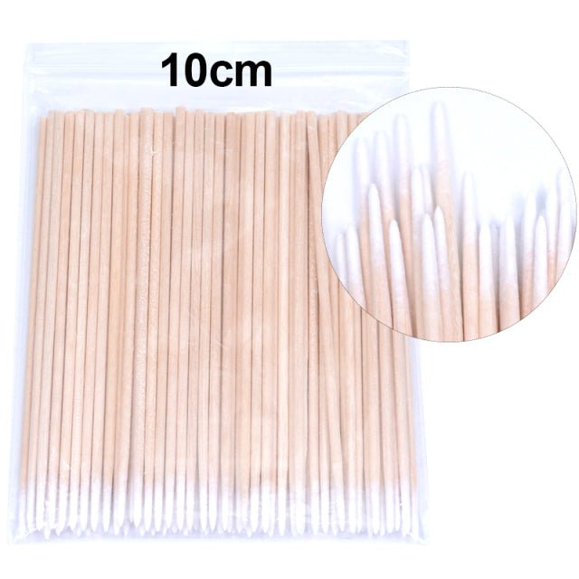 Kekelala 100PCS/Bottle Eyelash Extension Cleaning Swabs Lash Lift Glue Remover Applicators Microblade Makeup Micro Brushes Tool