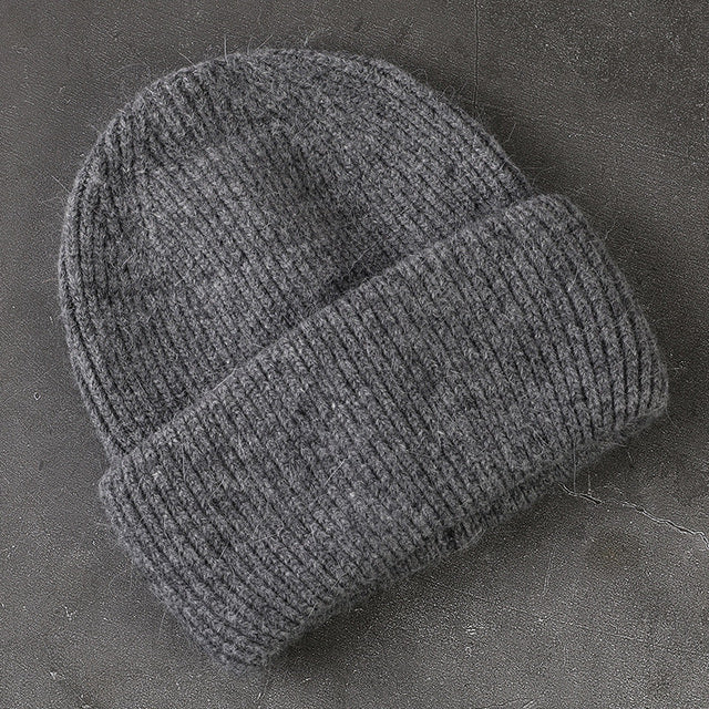 Fabbit Fur Beanies Soft Warm Fluffy Winter Hat for Women Angora Knitted Hat Skullies Beanies Female Bonnet Woman Knit Cap