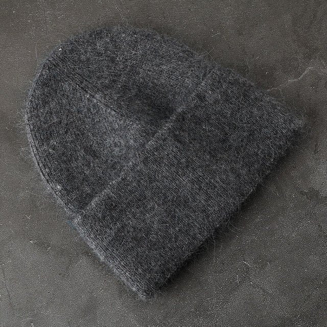 Fabbit Fur Beanies Soft Warm Fluffy Winter Hat for Women Angora Knitted Hat Skullies Beanies Female Bonnet Woman Knit Cap