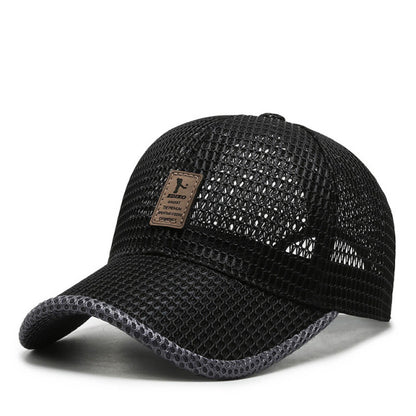 Summer Unisex Men fishing Baseball Caps Women Breathable Mesh Snapback Hats Black Casual sport Hats Cap