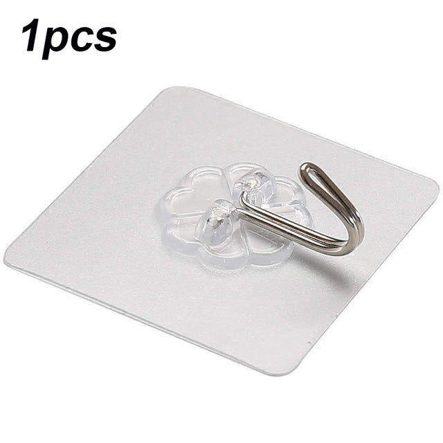 Transparent Hooks for Bathroom Self Adhesive Door Wall Hook Hanger Suction for Kitchen Storage Garlands Towel Hanging Hooks