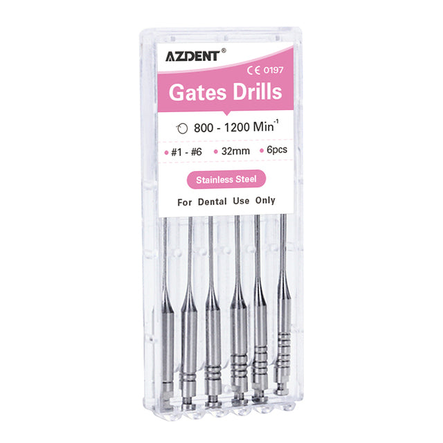 AZDENT Dental Endodontic Drill Gates Glidden Peeso Reamers Rotary Paste Carriers 32mm/25mm Engine Use Stainless Steel Endo Files