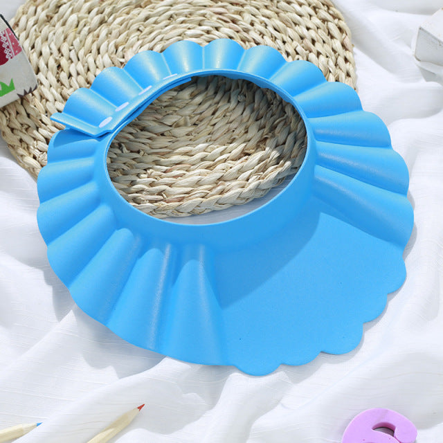 Baby Shower Soft Cap Adjustable Hair Wash Hat for Kids Ear Protection Safe Children Shampoo Bathing Shower Protect Head Cover