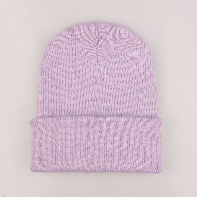 20 Colors New Korean Wool Acrylic Knitted Caps Women Men Skullcap Autumn Winter Elastic Skullies Beanies Cap Wholesale