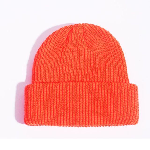 Fashion Hip Hop Beanie Knitted Hat Men Skullcap Women Winter Warm Brimless Baggy Melon Cap Cuff Docker Fisherman Beanies Hats