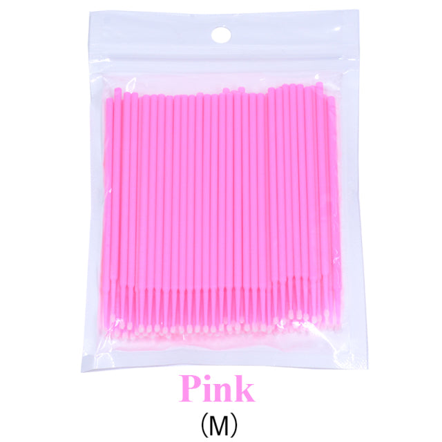 Kekelala 100PCS/Bottle Eyelash Extension Cleaning Swabs Lash Lift Glue Remover Applicators Microblade Makeup Micro Brushes Tool