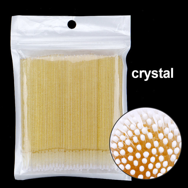 Kekelala 100PCS/Bottle Eyelash Extension Cleaning Swabs Lash Lift Glue Remover Applicators Microblade Makeup Micro Brushes Tool