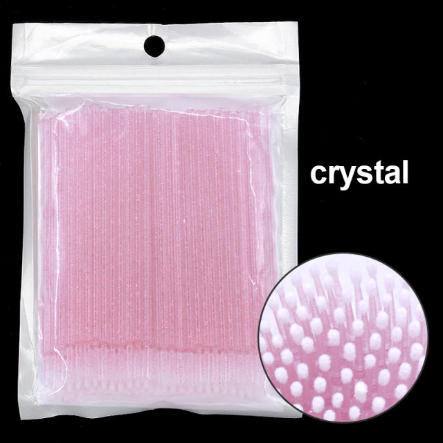 Kekelala 100PCS/Bottle Eyelash Extension Cleaning Swabs Lash Lift Glue Remover Applicators Microblade Makeup Micro Brushes Tool