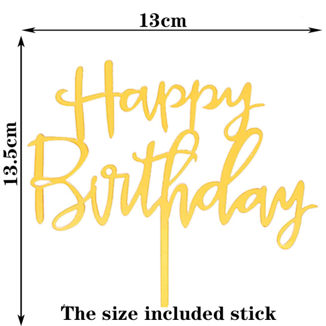 Happy Birthday Cake Topper Acrylic Letter Cake Toppers Party Supplies Happy Birthday Black Cake Decorations Boy 33 Designs