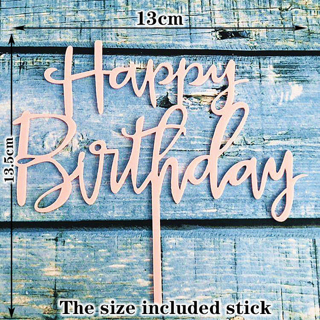 Happy Birthday Cake Topper Acrylic Letter Cake Toppers Party Supplies Happy Birthday Black Cake Decorations Boy 33 Designs