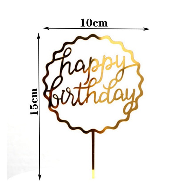 Happy Birthday Cake Topper Acrylic Letter Cake Toppers Party Supplies Happy Birthday Black Cake Decorations Boy 33 Designs