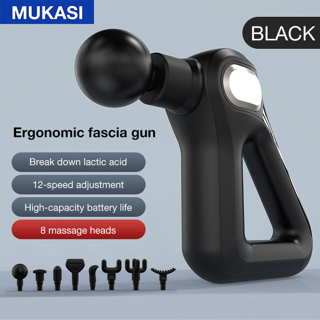 MUKASI Massage Gun Deep Tissue Electric Massager Neck Body Muscle Stimulation Percussion Pistol Pain Relief Relaxation Fitness