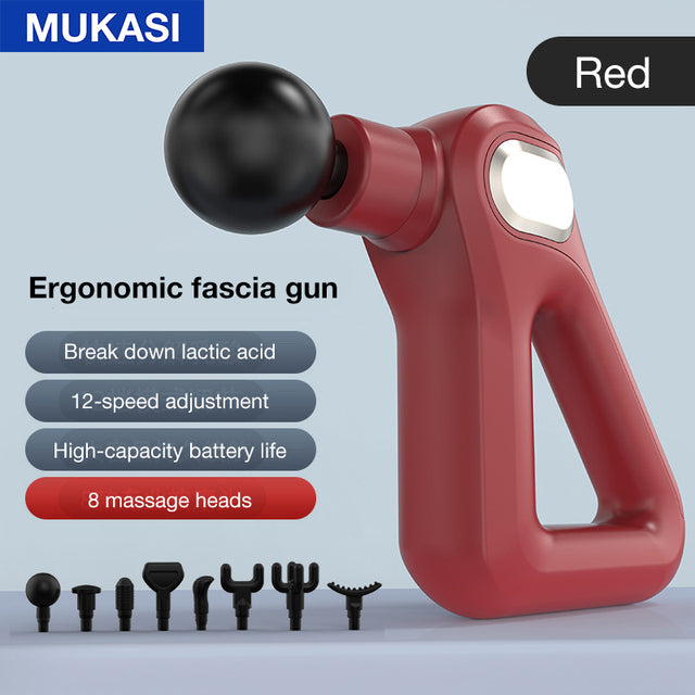 MUKASI Massage Gun Deep Tissue Electric Massager Neck Body Muscle Stimulation Percussion Pistol Pain Relief Relaxation Fitness