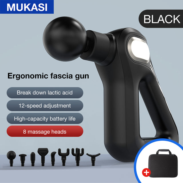 MUKASI Massage Gun Deep Tissue Electric Massager Neck Body Muscle Stimulation Percussion Pistol Pain Relief Relaxation Fitness