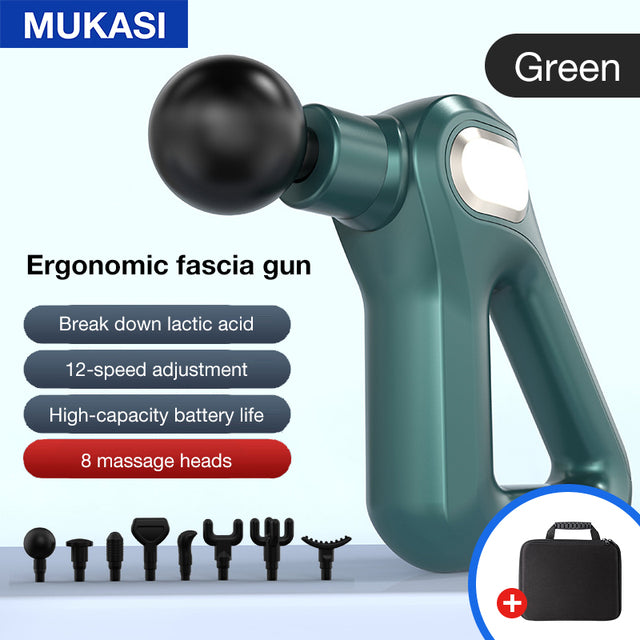 MUKASI Massage Gun Deep Tissue Electric Massager Neck Body Muscle Stimulation Percussion Pistol Pain Relief Relaxation Fitness