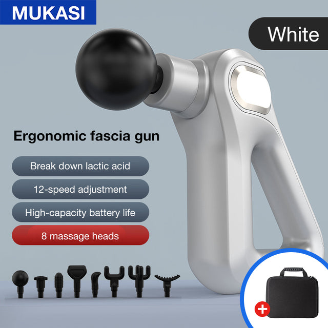 MUKASI Massage Gun Deep Tissue Electric Massager Neck Body Muscle Stimulation Percussion Pistol Pain Relief Relaxation Fitness