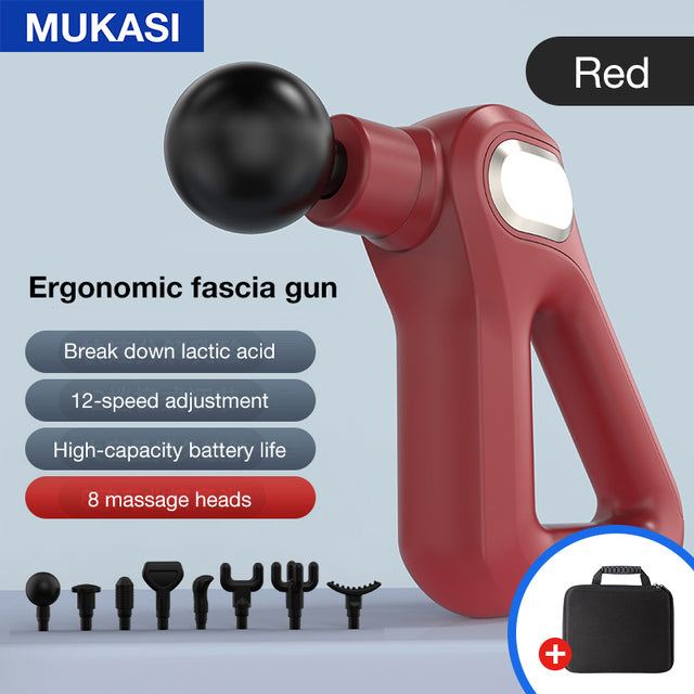 MUKASI Massage Gun Deep Tissue Electric Massager Neck Body Muscle Stimulation Percussion Pistol Pain Relief Relaxation Fitness