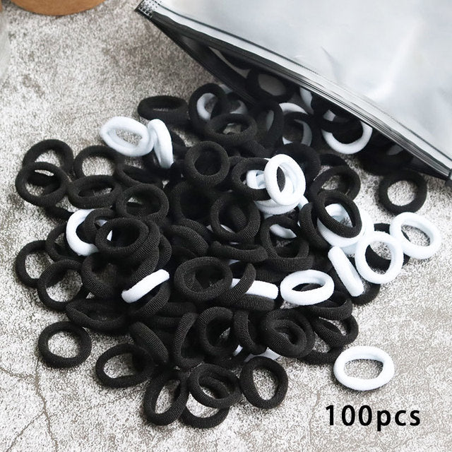 Kid Small Hair Bands Baby Girl Children Headbands Colorful Elastic Hair Tie Nylon Scrunchie Hair Rope 50/100pcs Hair Accessories