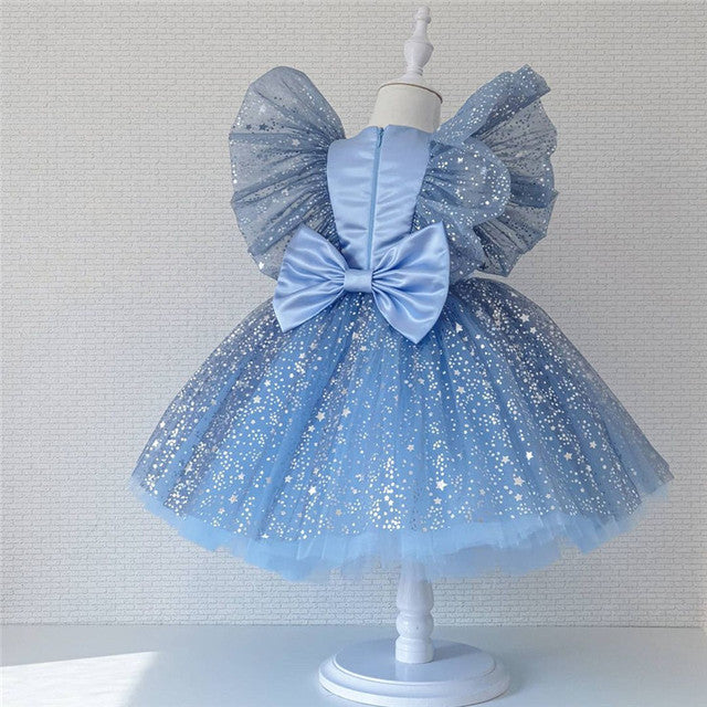 Baby Girl Tutu Party Gown Flower Girls Dresses for Wedding 1 2 3 4 5 Years Birthday Kids Clothes Princess Tulle Children Costume