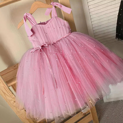 Baby Girl Tutu Party Gown Flower Girls Dresses for Wedding 1 2 3 4 5 Years Birthday Kids Clothes Princess Tulle Children Costume