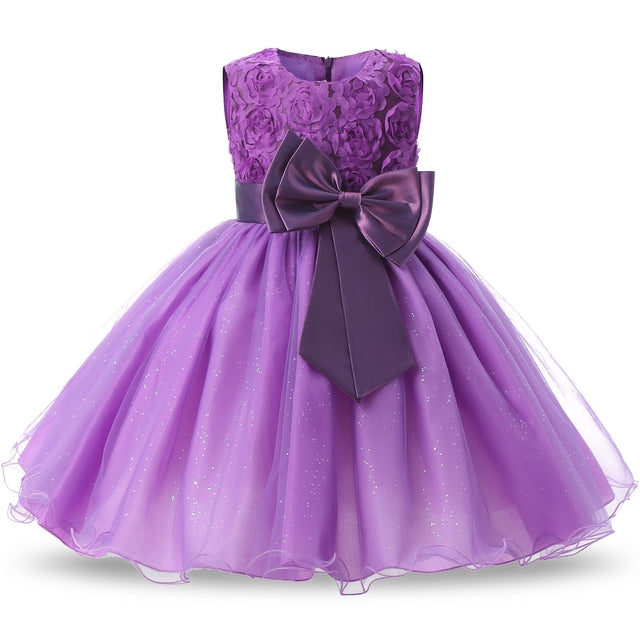 Baby Girl Tutu Party Gown Flower Girls Dresses for Wedding 1 2 3 4 5 Years Birthday Kids Clothes Princess Tulle Children Costume