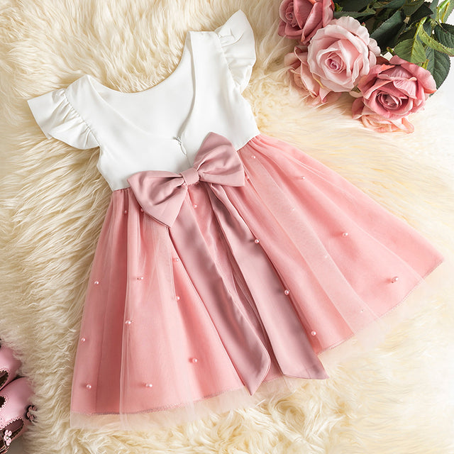 Baby Girl Tutu Party Gown Flower Girls Dresses for Wedding 1 2 3 4 5 Years Birthday Kids Clothes Princess Tulle Children Costume